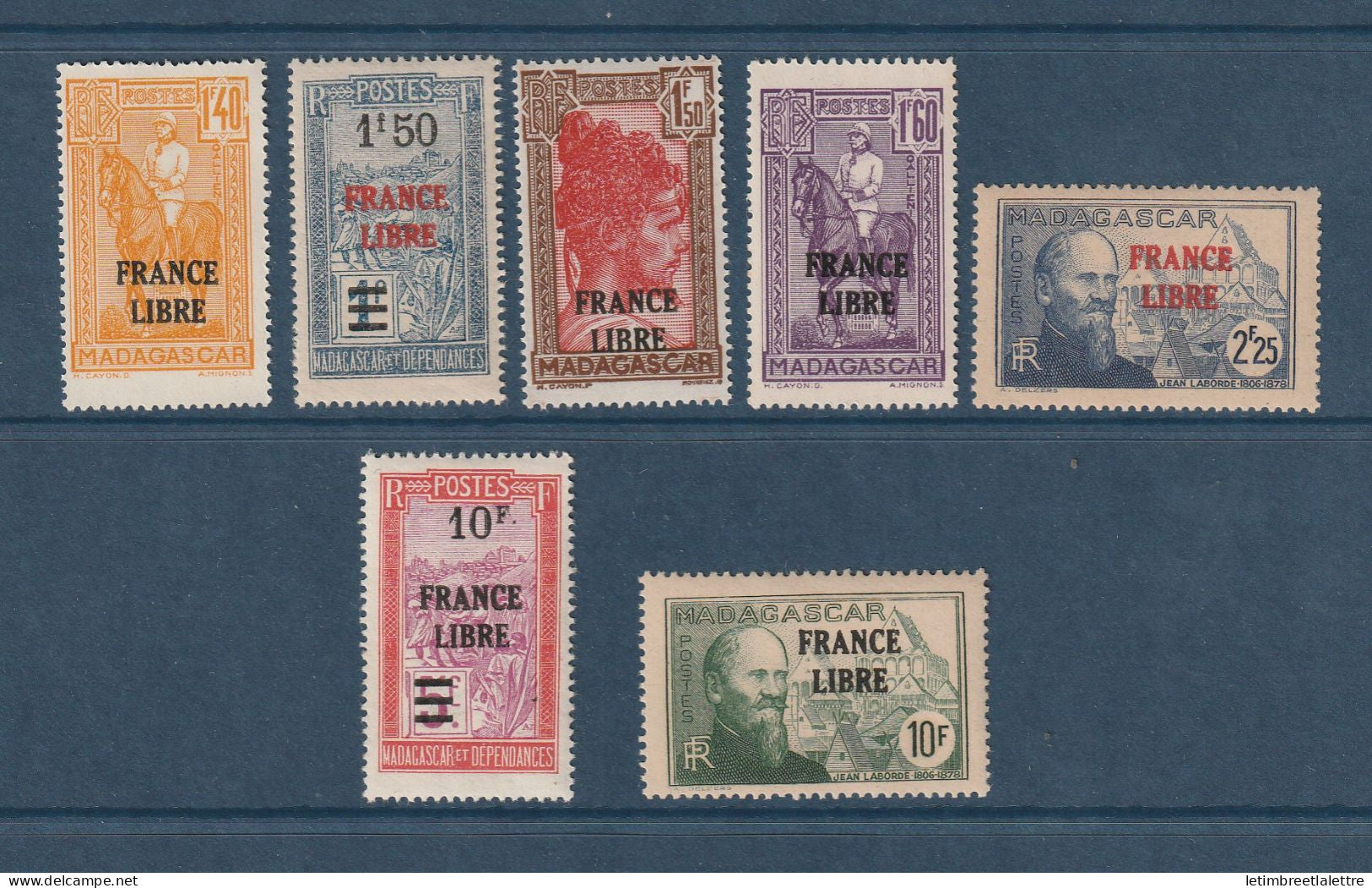 Madagascar - YT n° 246 à 254 ** manque n° 252 - neuf sans charnière - 1942
