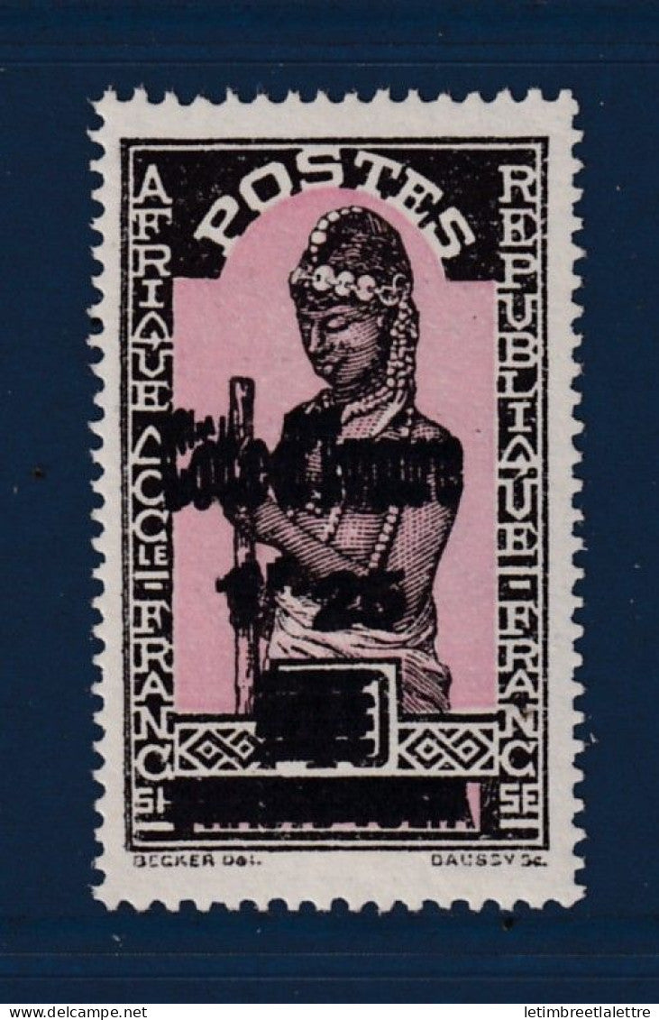 Côte d'Ivoire - Variété - YT n° 102 b ** double surcharge - Neuf sans charnière - 1933