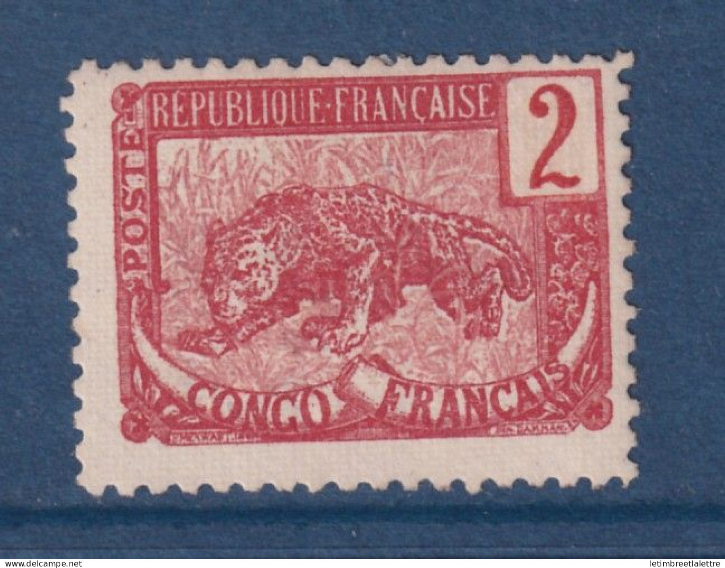 Congo - YT n° 28 b * erreur de couleur - Neuf avec charnière - Signé Brun - 1900 1904