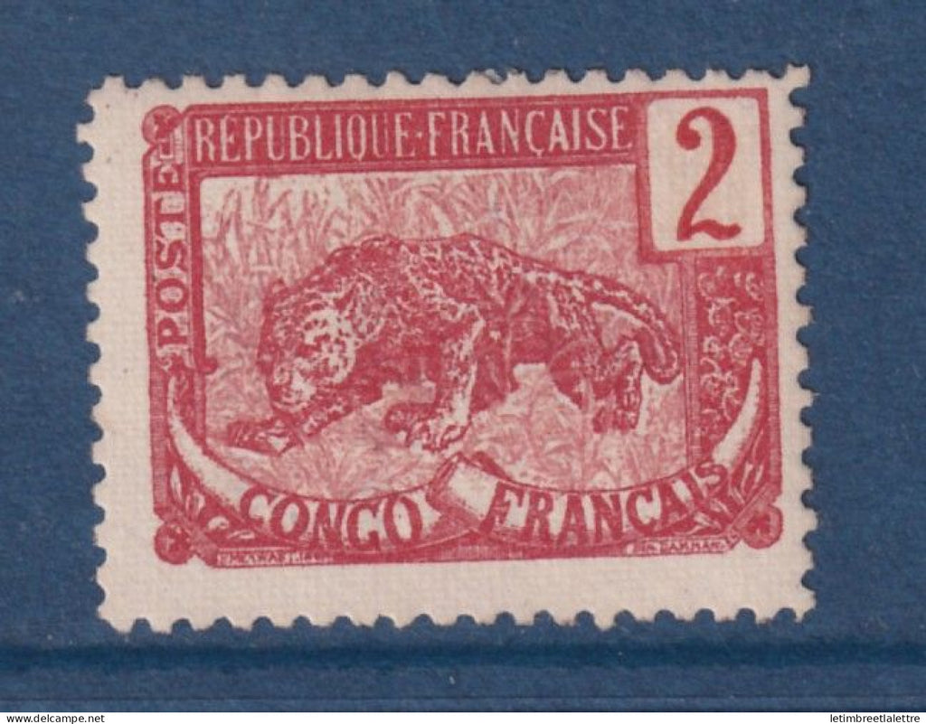 Congo - YT n° 28 b * erreur de couleur - Neuf avec charnière - Signé Brun - 1900 1904