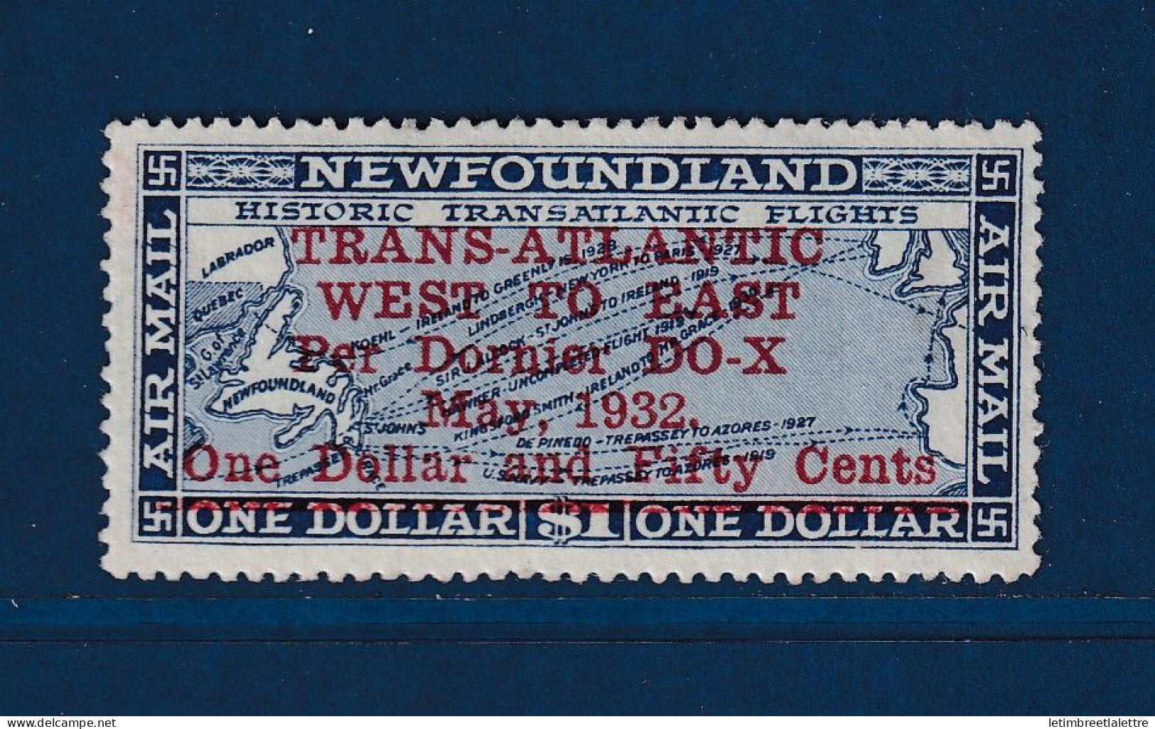 Terre Neuve - Poste aérienne - YT n° 12 * - neuf avec charnière - 1932
