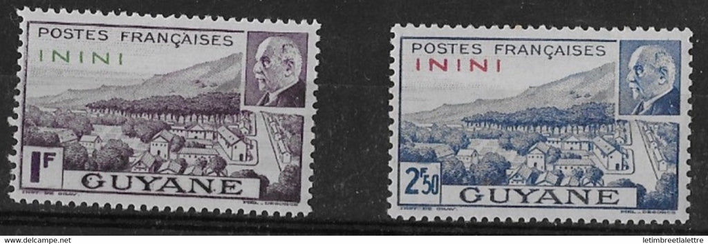 ⭐ Inini - YT n° 51 et 52 avec n° 57 et 58 ** - Neuf sans charnière - 1941 / 1944 ⭐