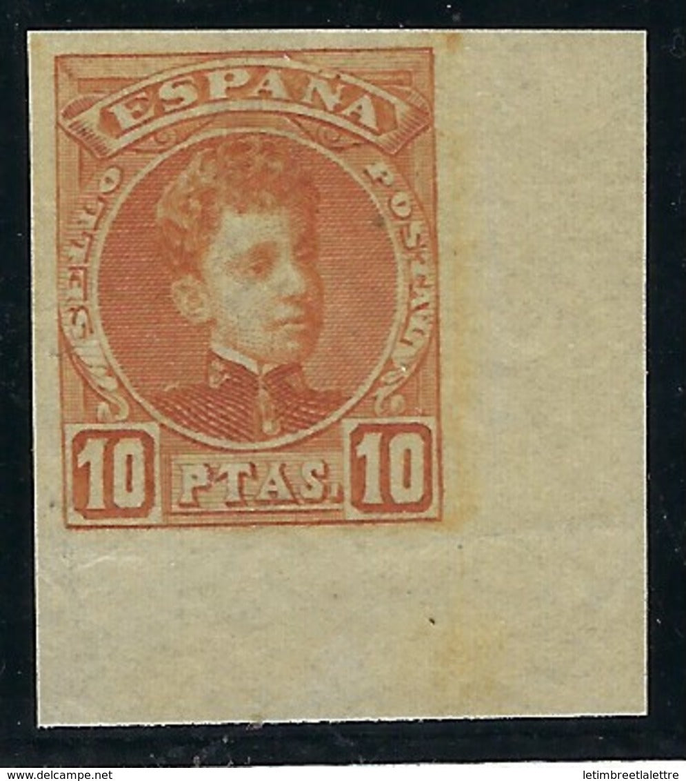⭐  Espagne - N° 225 * - Neuf avec charnière - Non dentelé - Bord de Feuille - Très Belle qualité - RARE ⭐