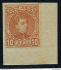 ⭐  Espagne - N° 225 * - Neuf avec charnière - Non dentelé - Bord de Feuille - Très Belle qualité - RARE ⭐
