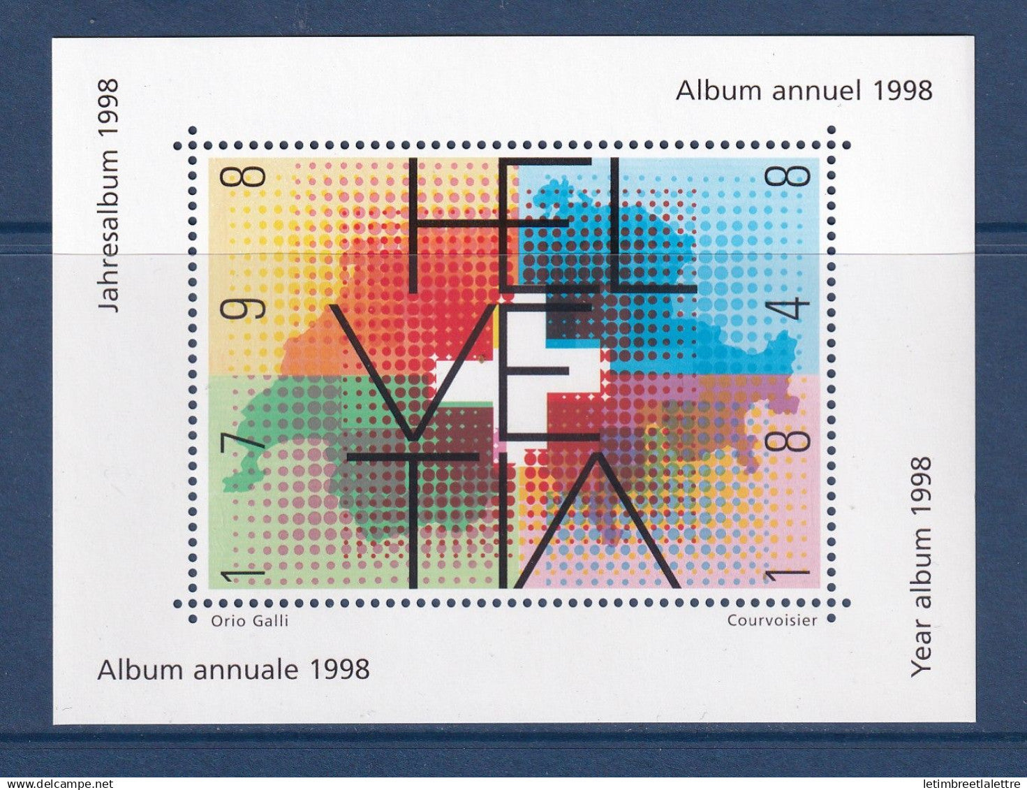 Suisse - Vignette - Album annuel - 1998