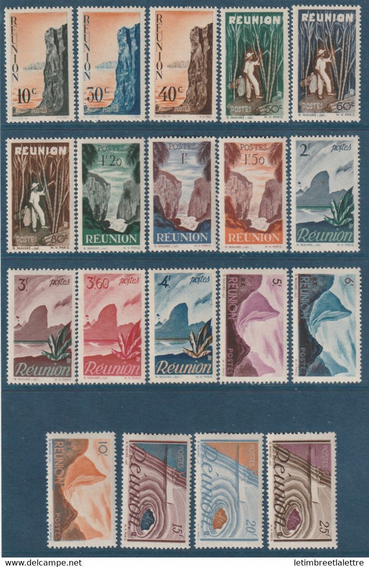 Réunion - YT n° 262 à 280 ** - neuf sans charnière - 1947