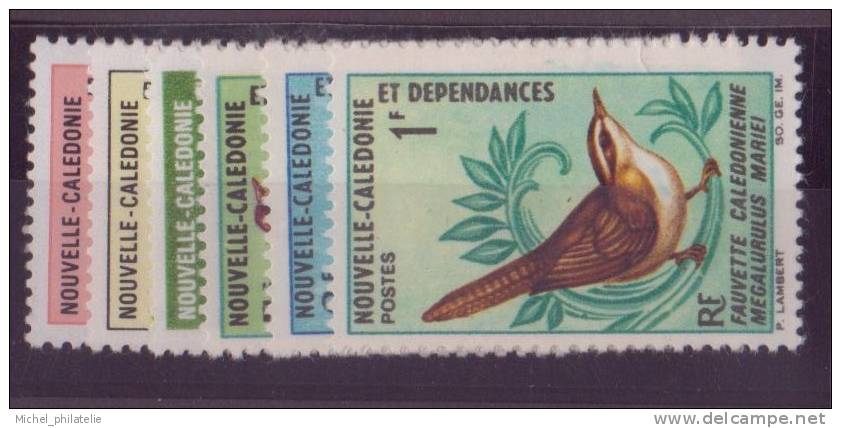 NOUVELLE-CALADONIE N° 345/350** NEUF  SANS CHARNIERE  OISEAUX