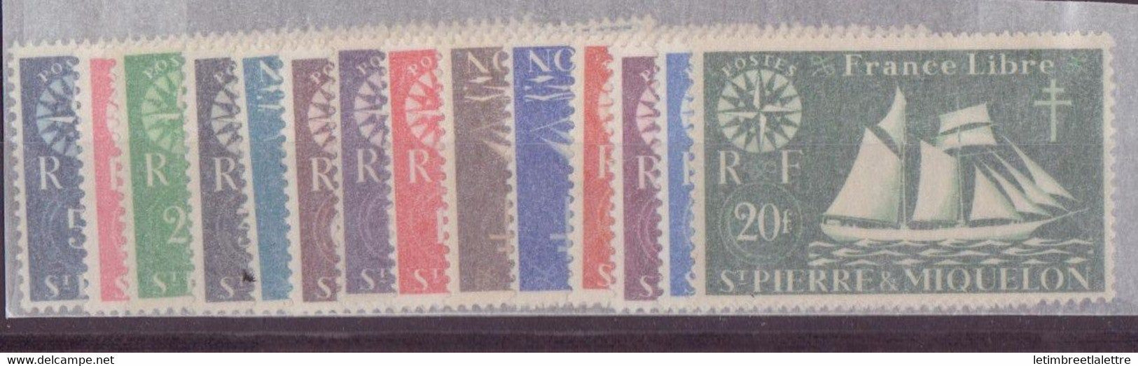 Saint Pierre et Miquelon - YT n° 296 à 309 ** - Neuf sans charnière - 1942