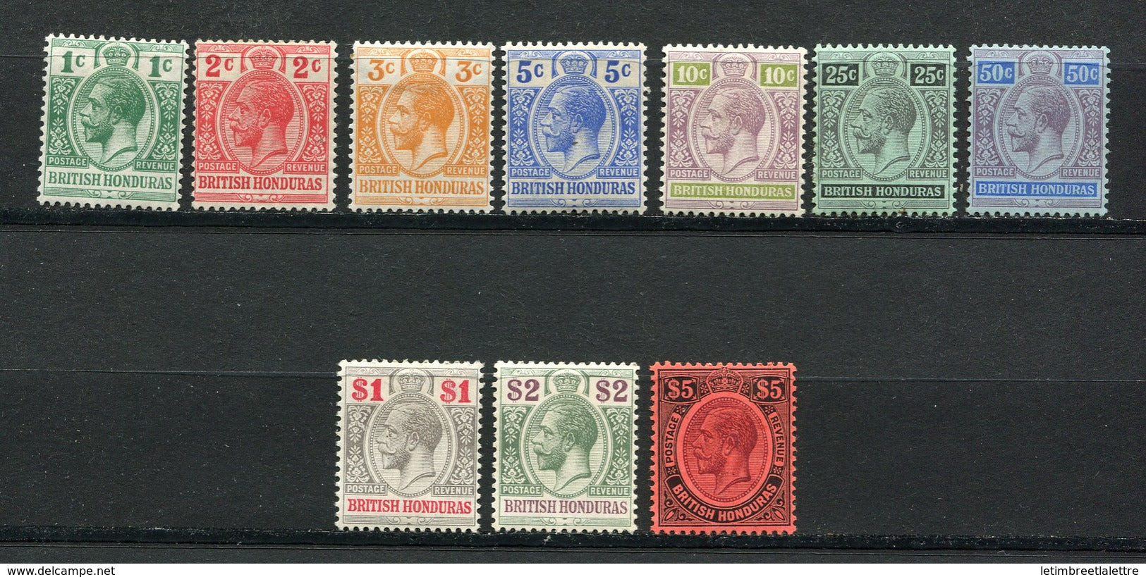 Honduras Britannique - N° 73 à 82 *  - Neuf avec charnière -
