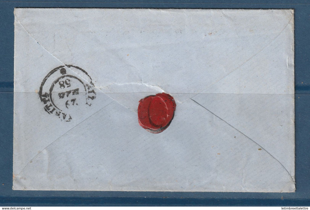France - YT n° 13 A et 16 - Nice Maritime - Poste restante - états Sardes 1858