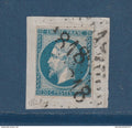 France - YT n° 14 - oblitéré cachet d'essai Lyon bâton - signé - 1853