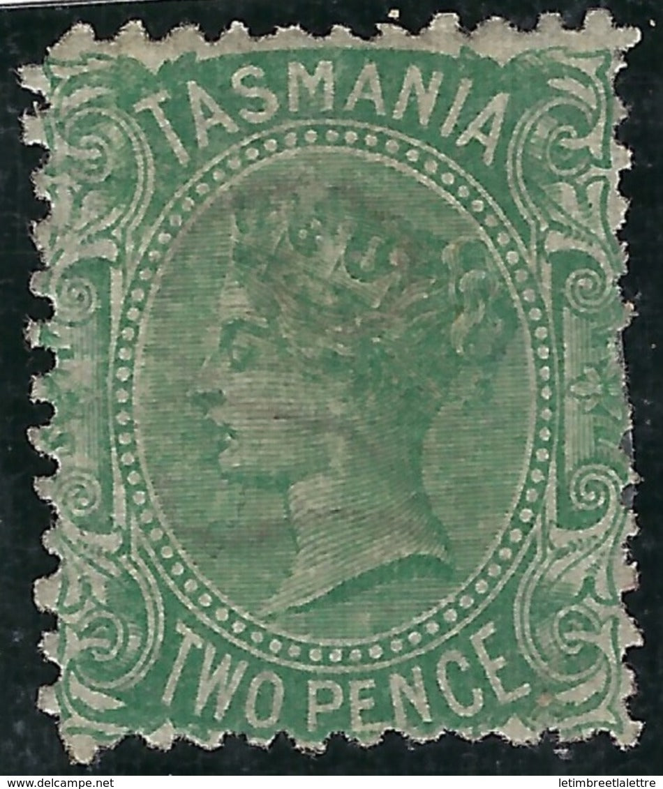 Tasmanie - N° 24 * - Neuf avec charnière - TB - Vert Jaune -