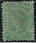 Tasmanie - N° 24 * - Neuf avec charnière - TB - Vert Jaune -