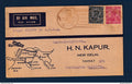 Birmanie Burma - Poste aérienne - enveloppe décorée - premier vol I.T.C.A. Akyab Calcutta ( Inde ) - 1933