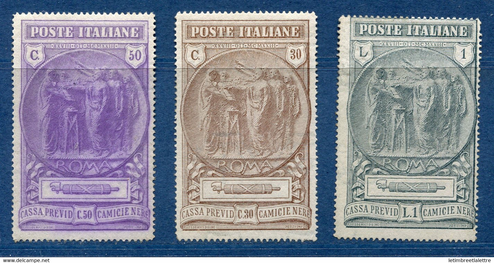 ⭐ Italie - YT n° 140 à 142 ** - Neuf sans charnière - 1923 ⭐