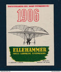 Danemark - vignette poste aérienne - avion - Ellehammer Elle Hammer - 1906