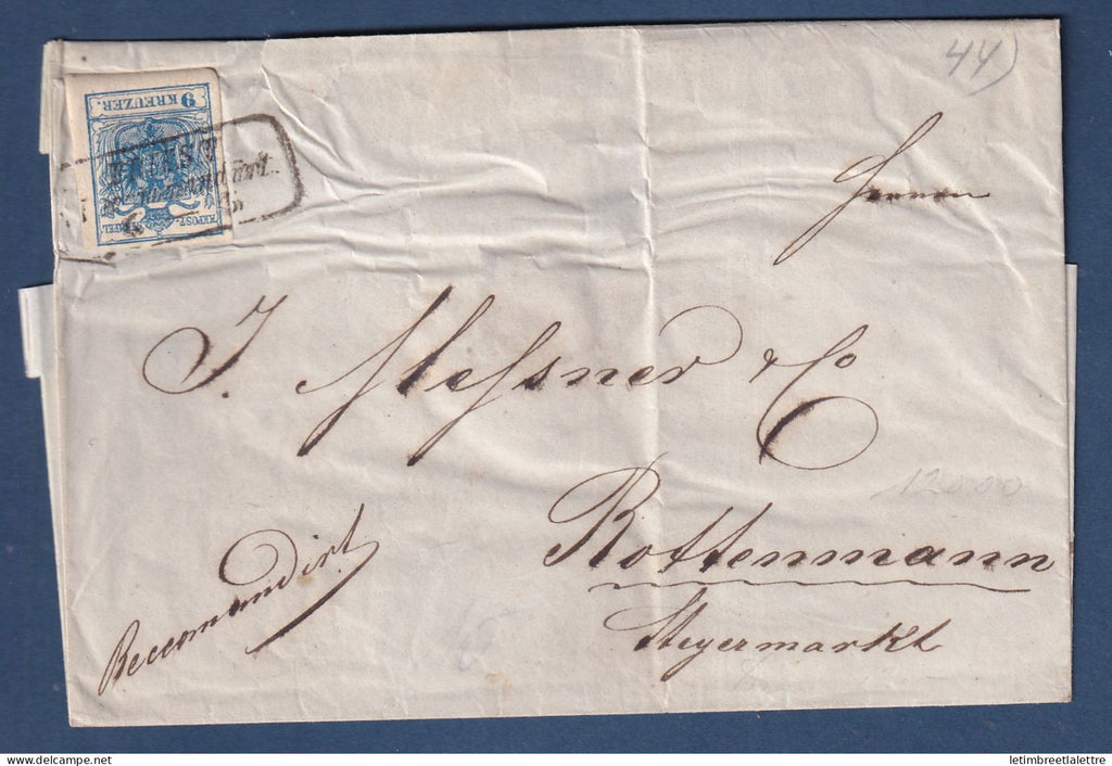 Autriche - YT n° 5 sur lettre de 1857