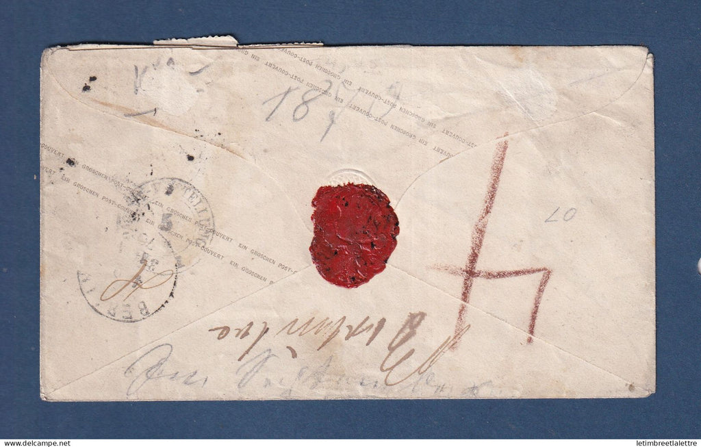 Confédération de l'Allemagne du Nord - YT n ° 5 sur entier postal recommandé de Ballenstedt - 1866