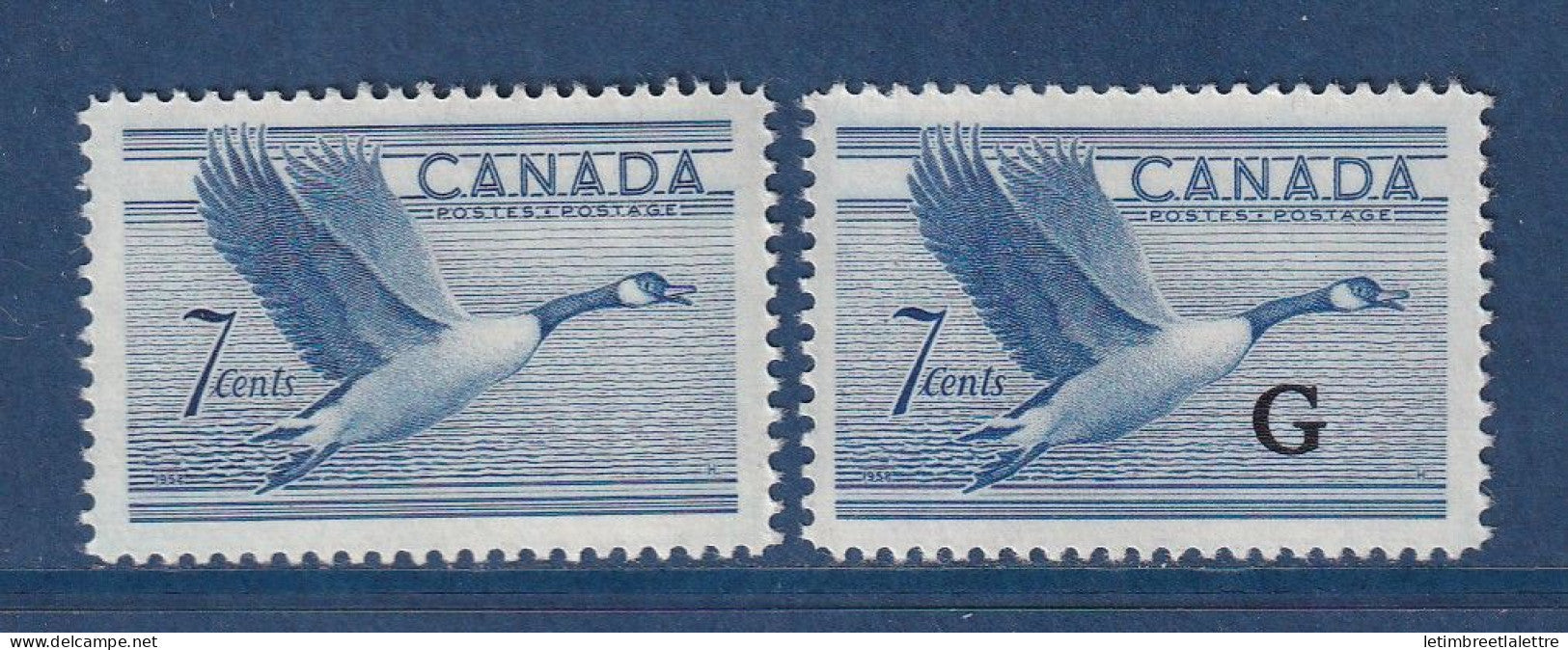Canada - YT n° 255 ** - neuf sans charnière - Bernache - surchargé G - 1952