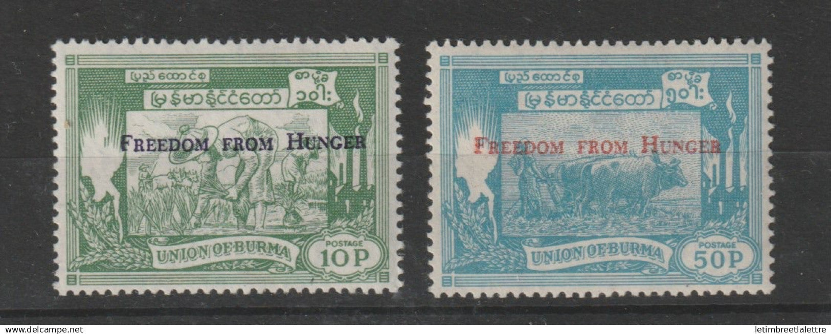 Myanmar - Birmanie - Burma - YT n° 88 et 89 ** - neuf sans charnière - 1963