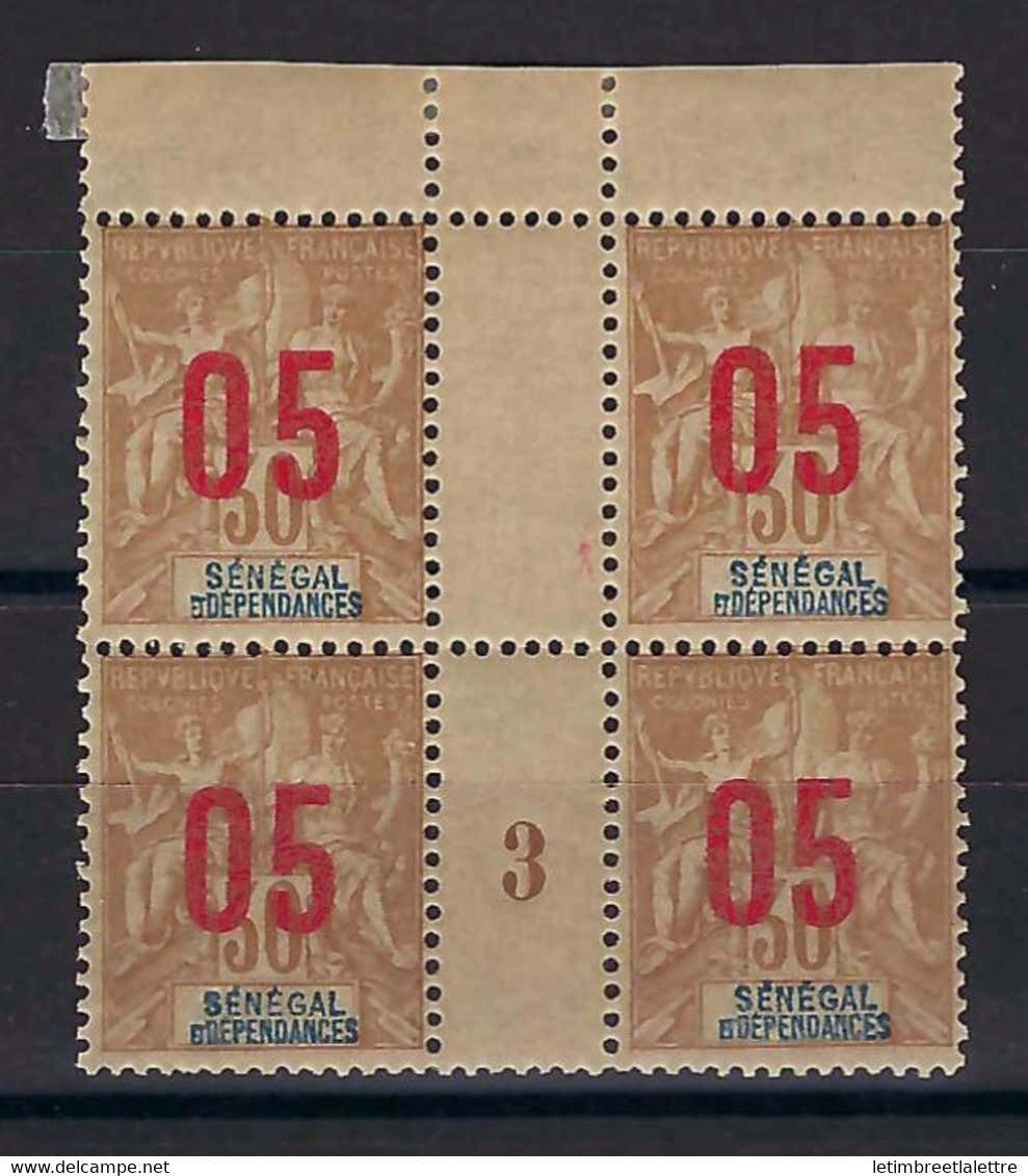 ⭐ Sénégal - Variété - YT n° 49 A a ** - Neuf sans charnière ( charnière sur BDF ) - espacé se tenant - 1912 ⭐