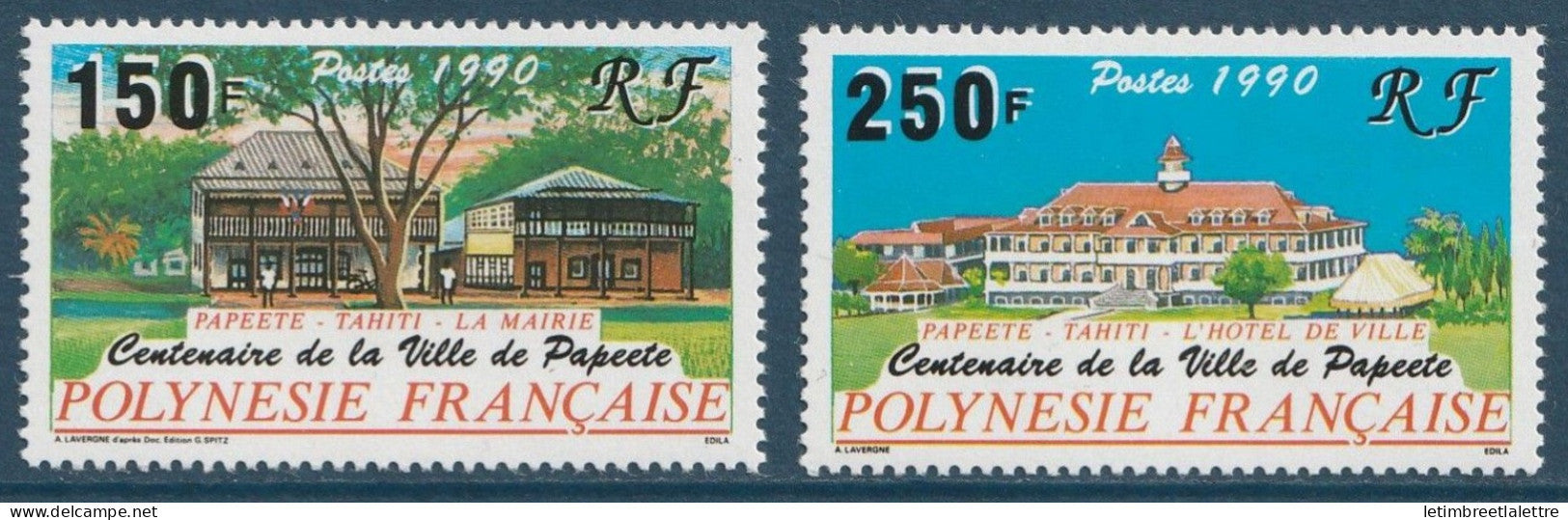 Polynésie - YT n° 358 et 359 ** - Neuf sans charnière - 1990