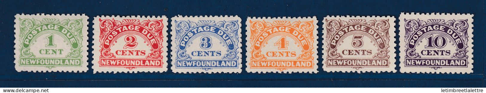 Terre Neuve - Taxe - YT n° 1 à 6 * - neuf avec charnière - 1939 1949