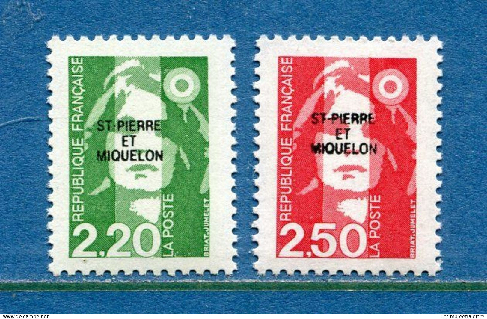 Saint Pierre et Miquelon - YT n° 552 et 553 ** - Neuf sans charnière - 1991
