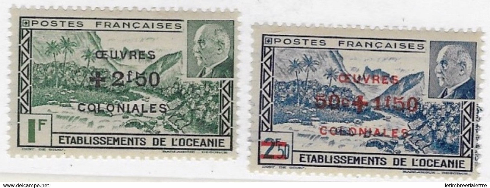 Océanie - YT n° 169 et 170 ** - neuf sans charnière - 1944