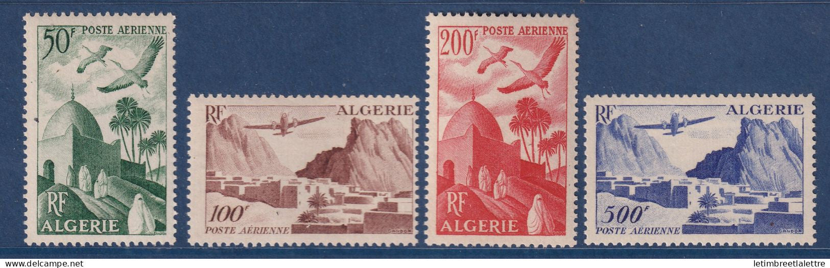 Algérie - Poste Aérienne - YT PA n° 9 à 12 * - neuf avec charnière - 1949  1953