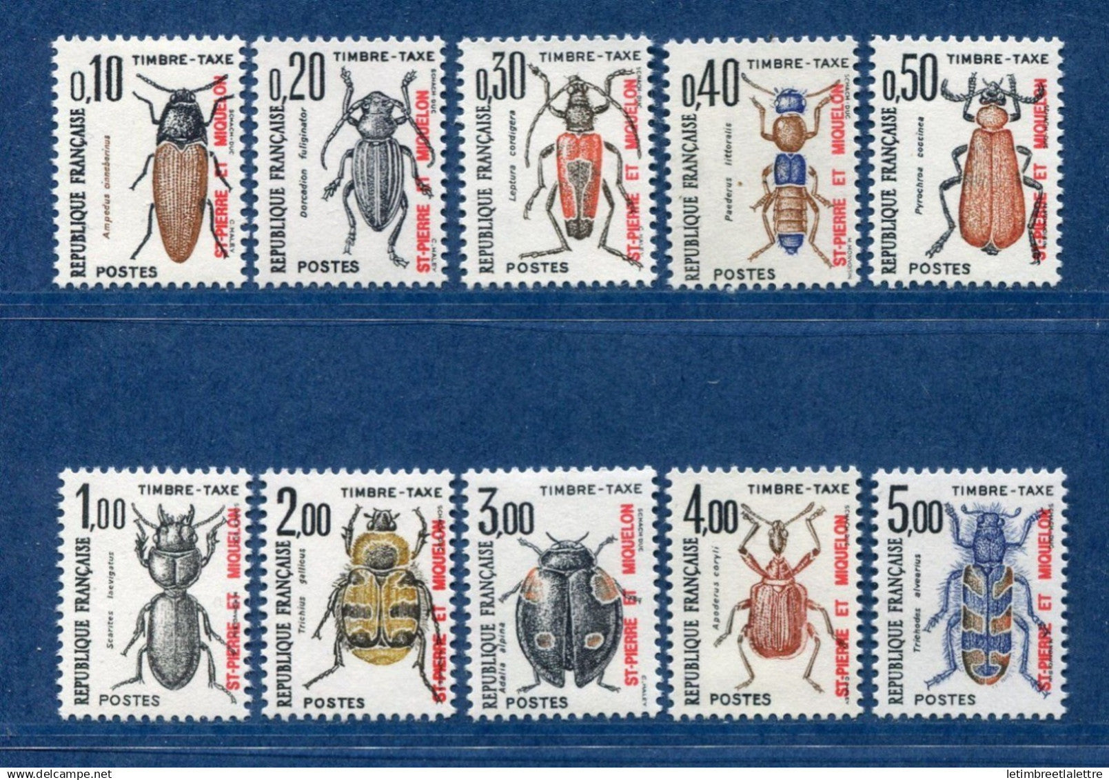 Saint Pierre et Miquelon - Taxe - YT n° 82 à 91 ** - Neuf sans charnière - 1986