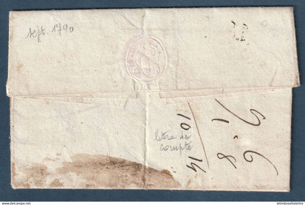 France - Marque rouge de Villefranche de Beaujolais ( 68 ) superbe - 1790