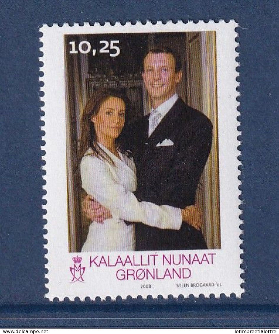 Groenland - YT n° 490 ** - neuf sans charnière - Mariage de S A R - 2008