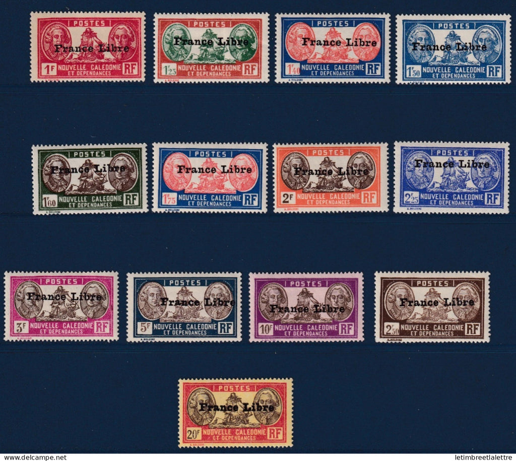 Nouvelle Calédonie - YT n° 217 à 229 ** et * - Neuf sans et avec charnière 1941