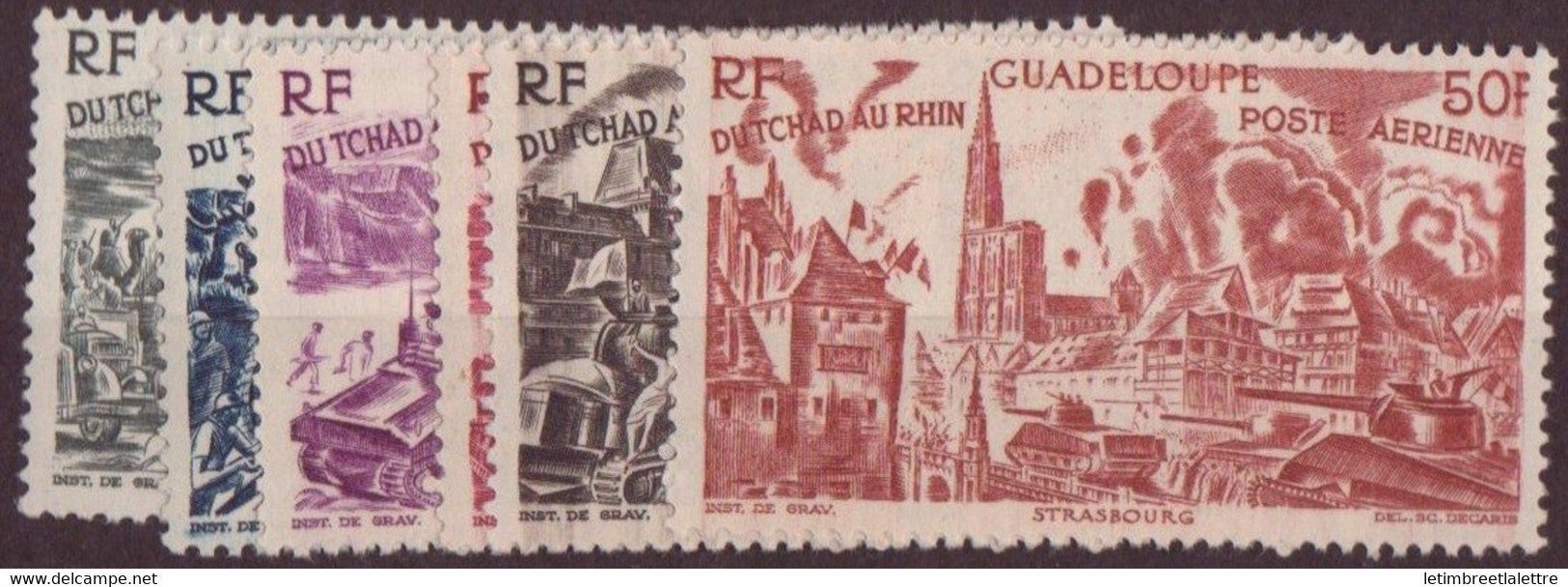 Guadeloupe - Poste Aérienne - YT n° 7 à 12 ** - Neuf sans charnière - 1946
