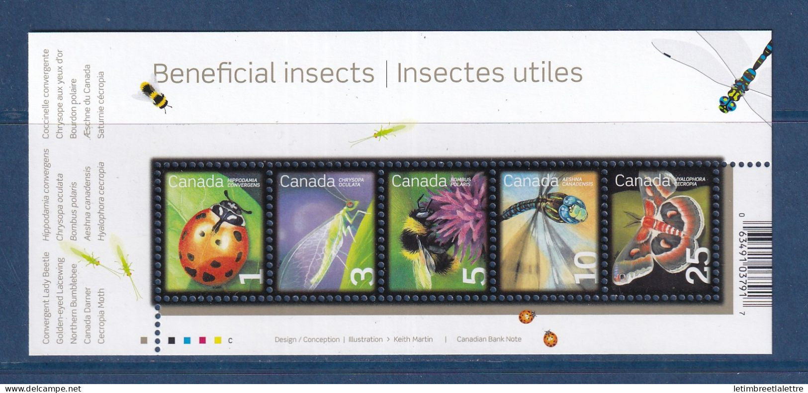 Canada - bloc - YT n° 2312 à 2319 ** ou bloc 98 - neuf sans charnière - insectes - 2007