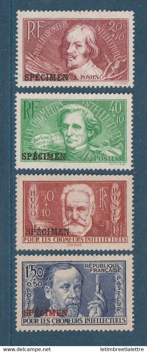 France - Specimen - YT n° 32 à 35 ( ** ) - neuf sans gomme - 1936