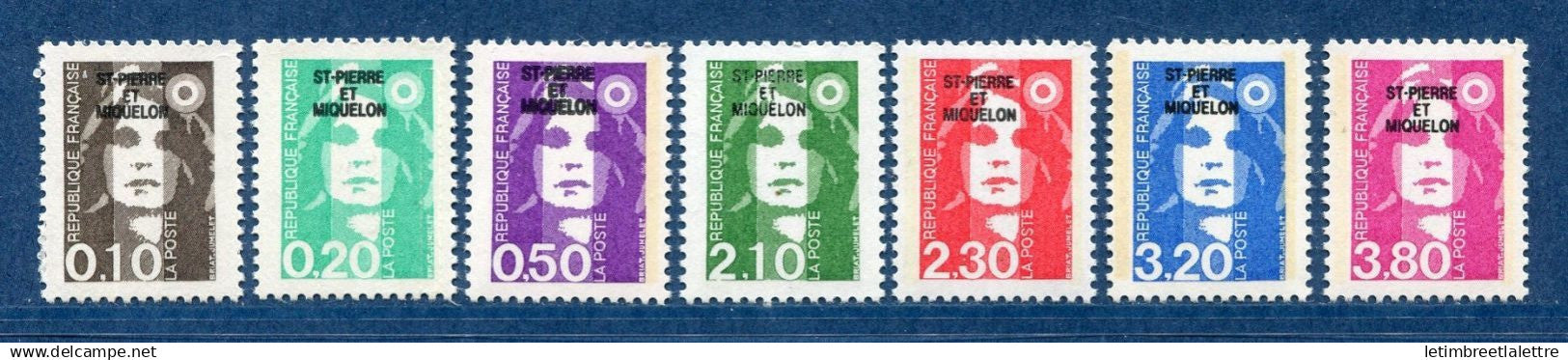 Saint Pierre et Miquelon - YT n° 514 à 520 ** - Neuf sans charnière - 1990