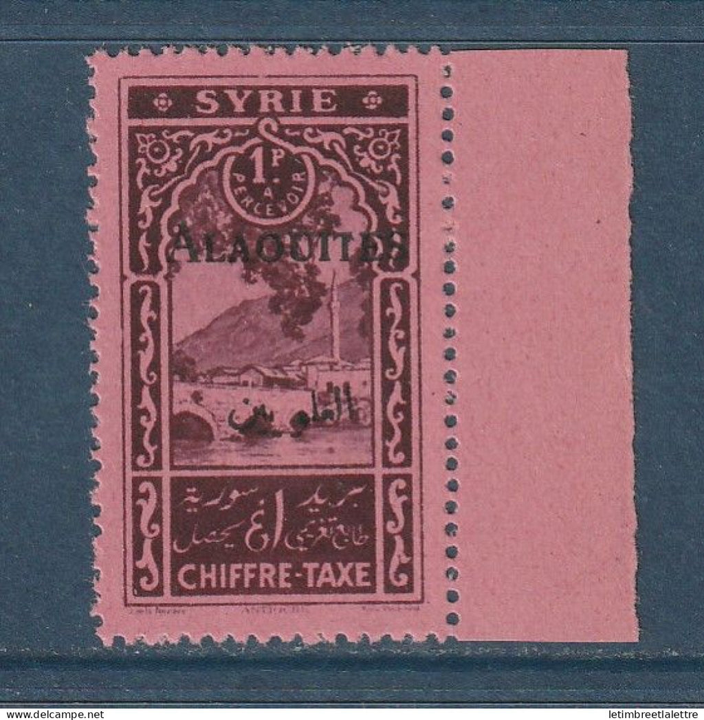 Alaouites - Taxe - YT n° 7 a ** - Neuf sans charnière - Surcharge noire - 1925