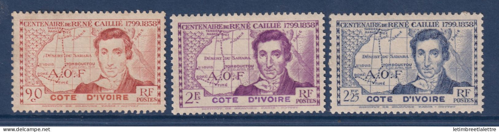 Côte d'Ivoire - YT n° 141 à 143 ** - Neuf sans charnière - 1939