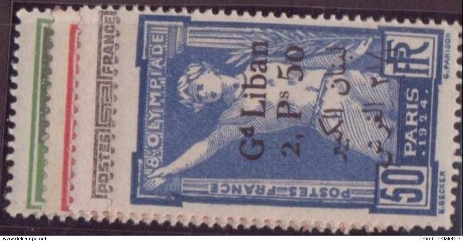 ⭐ Grand Liban - YT n° 45 à 48 * - Neuf avec charnière - 1924 / 1925 ⭐