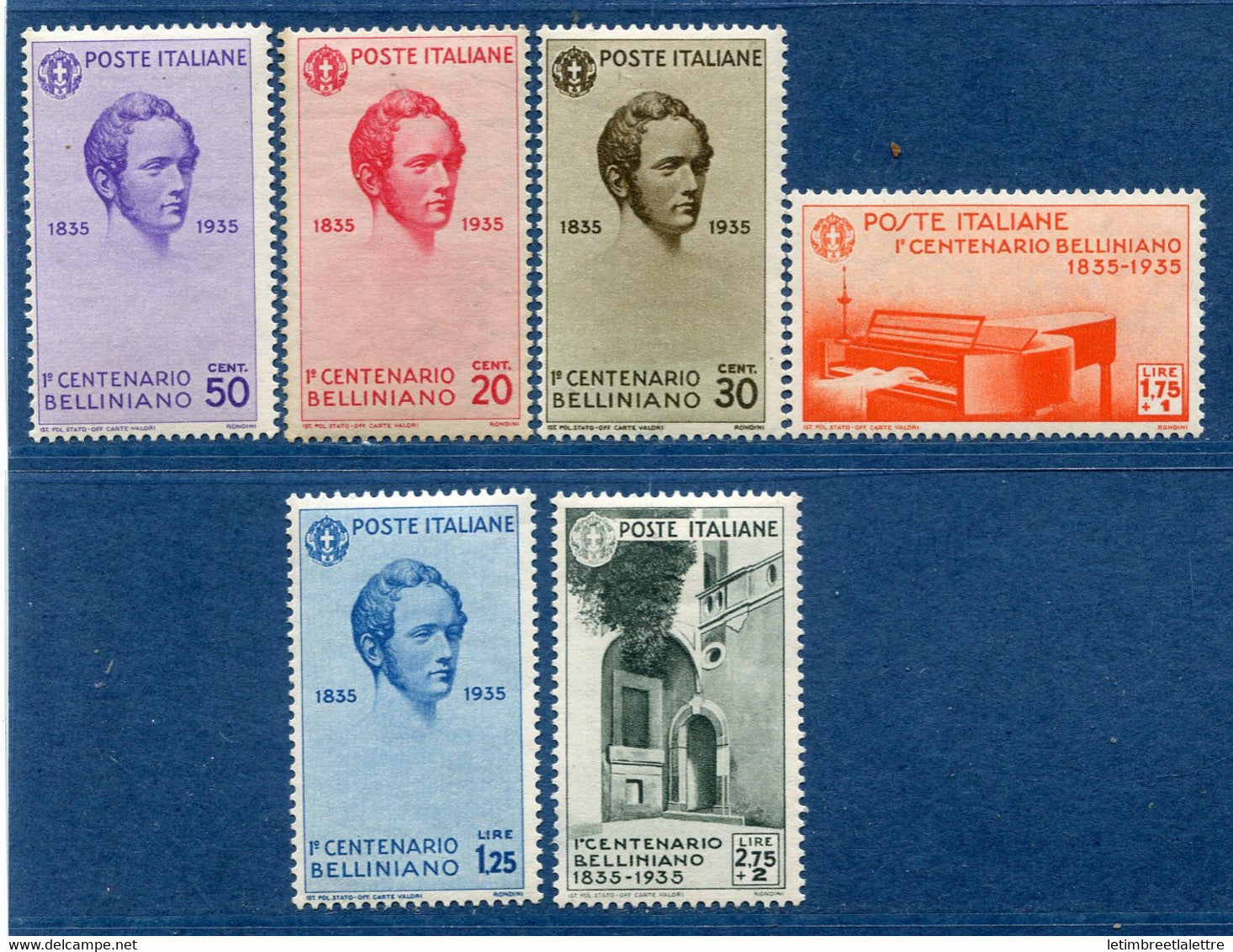 ⭐ Italie  - YT n° 368 à 373 ** - Neuf sans charnière - Rousseur - 1935 ⭐