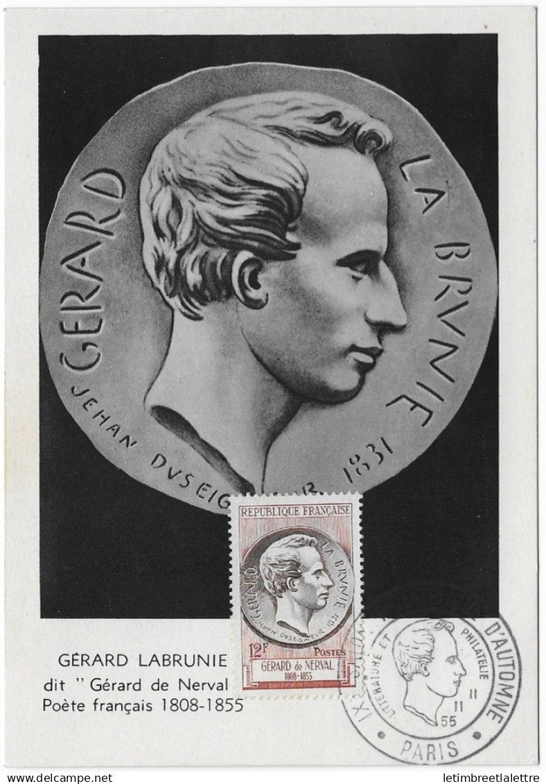 France - carte maximum - Premier jour - Gérard Labrunie - 1955