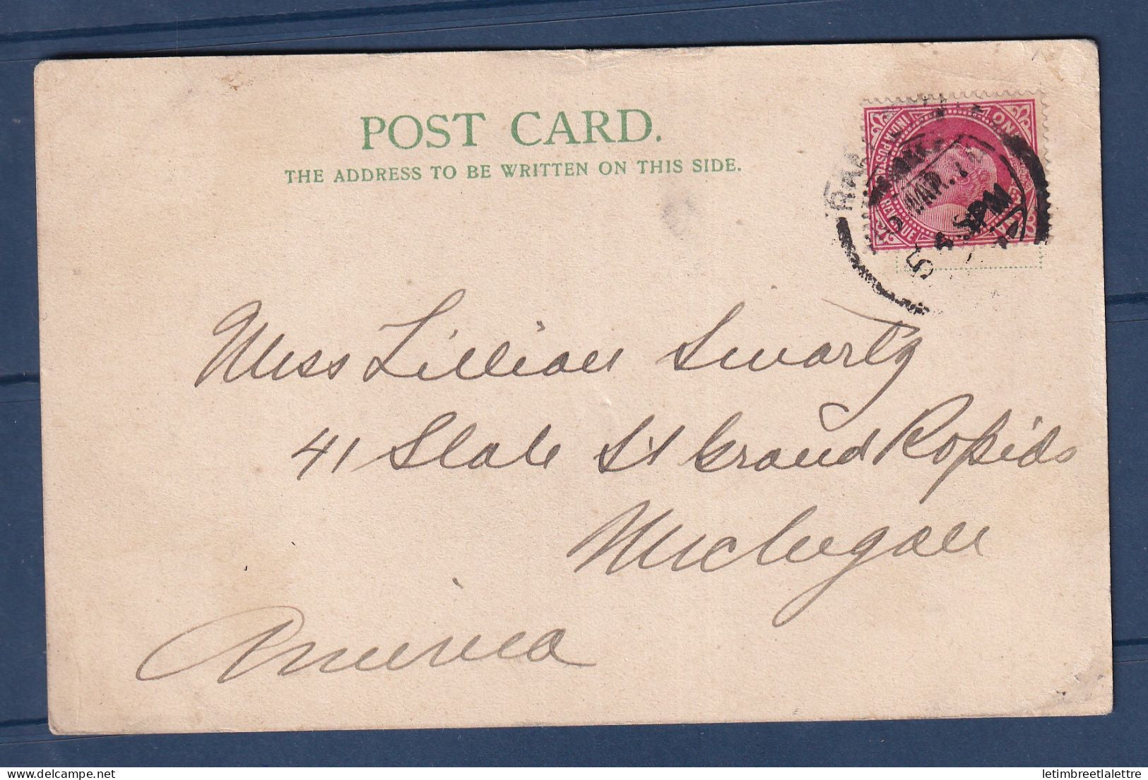 Birmanie - Burma - avec Inde YT n° 75 sur carte postale - pour les Usa - temple