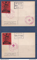France - Vignette sur carte postale - Erinnophilie - Croix Rouge - aidez la croix rouge - Dinard - 1948