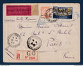 Indochine - poste aérienne - Premier voyage postal par avion Indochine France - équipage Bailly Regeneusi - 1929