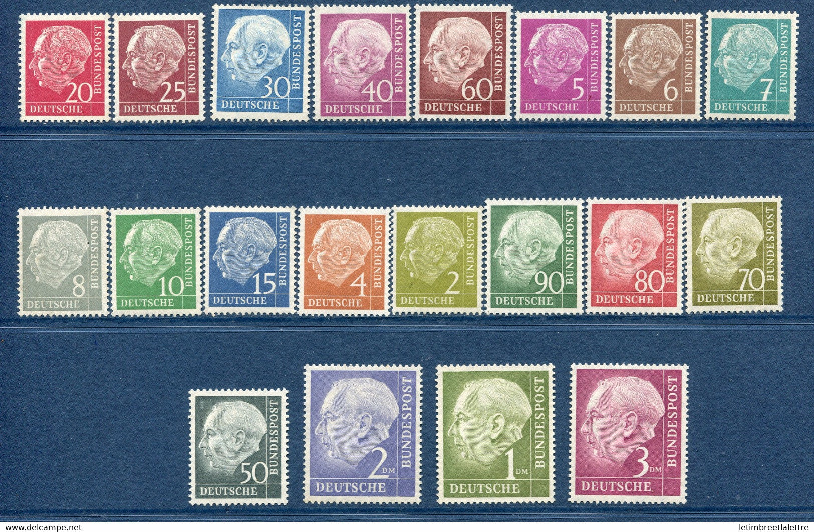⭐ Allemagne Fédérale - YT n° 62 A à 72 B ** - Neuf sans charnière - 1948 ⭐