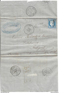 N° 60 Type 2 sur lettre du Pas de Calais, ( Convoyeur Station )