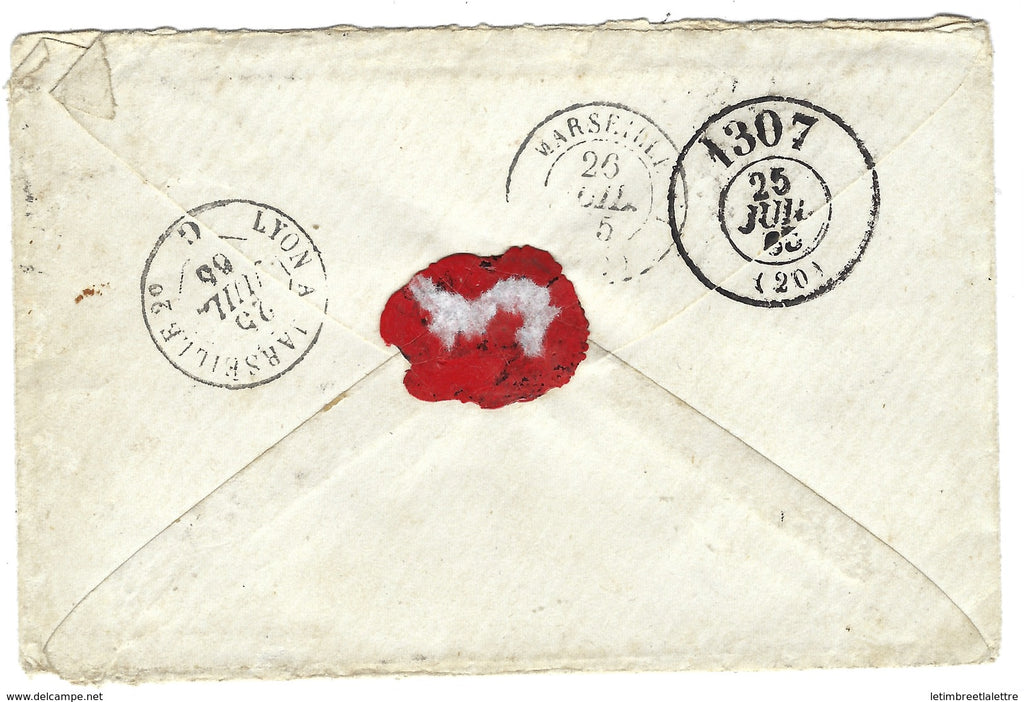 ⭐ France - Tarif Militaire à 20 centimes pour l'Italie en 1865 ⭐
