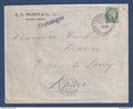 Norvège - Imprimé de Bergen - Bureau de mer de Norvège - Bergen Newcastle - pour Paris - 1914